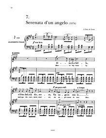 Partition complète, Serenata d un angelo, Tosti, Francesco Paolo