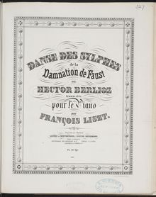 La damnation de Faust, Légende dramatique par Hector Berlioz
