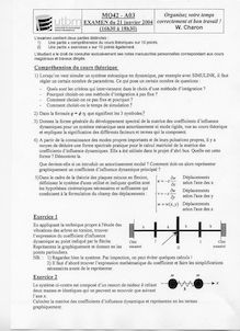 Mécanique générale et vibratoire 2003 Génie Mécanique et Conception Université de Technologie de Belfort Montbéliard