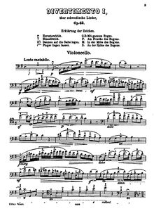 Partition violoncelle, Divertimento on Swedish Themes, Op.42, G major