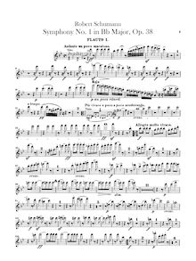 Partition flûte 1, 2, Symphony No.1, "Spring", B♭ Major