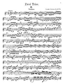 Partition No.2 violon, 2 Trios, Op.23, Kreutzer, Conradin