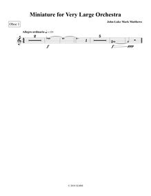 Partition hautbois 1, Miniature pour Very grand orchestre, Matthews, John-Luke Mark