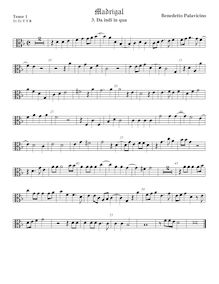 Partition ténor viole de gambe 1, alto clef, Madrigali a 5 voci, Libro 2 par  Benedetto Pallavicino par Benedetto Pallavicino