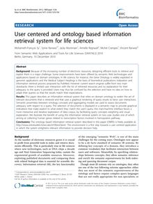 User centered and ontology based information retrieval system for life sciences