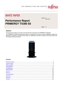 Performance Report PRIMERGY TX300 S5