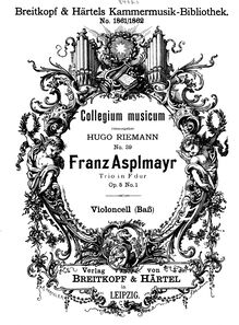 Partition de violoncelle, 6 corde Trios, Asplmayr, Franz
