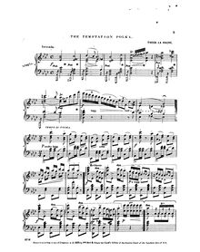 Partition complète, Temptation Polka, A♭ major, La Hache, Theodor von