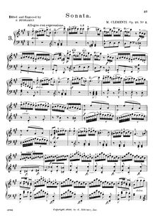 Partition Sonata No.2 (scan), Piano Sonata en F, Op.26, Clementi, Muzio