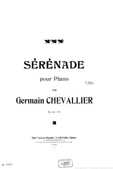 Partition complète, Sérénade, F major, Chevallier, Germain