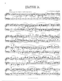 Partition complète, corde quatuor No.14, Op.131, C♯ minor, Beethoven, Ludwig van par Ludwig van Beethoven