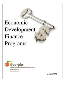 Economic development finance programs