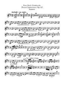 Partition violons I, Pezzo Capriccioso, Op.62, Пеццо каприччиозо