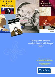 Catalogue 2009 [pdf] - Conseil Général de l'Essonne
