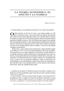 La teoría económica, el afecto y la familia (Economic Theory, Affection and Family)