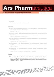 Guía de actuación para el farmacéutico comunitario en pacientes con hipertensión arterial y riesgo cardiovascular. Documento de Consenso