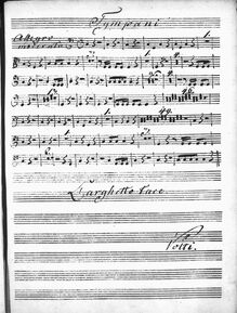 Partition timbales, clavecin Concerto en D, D, Jommelli, Niccolò