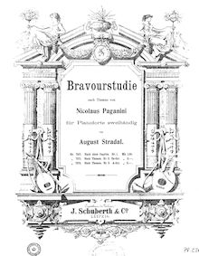 Partition complète, Bravourstudie nach Themen von Nicolaus Paganini