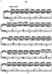 Partition Etude No.15 en B major, 15 Etudes de Virtuosité, 15 Virtuosity Studies