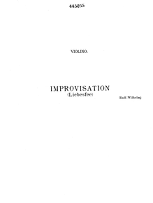 Partition de violon, Improvisation über Raff s  Die Liebesfee 