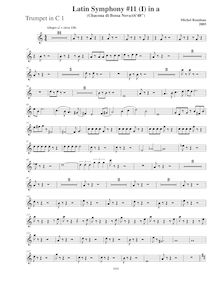 Partition trompette 1 (C), Symphony No.11  Latin , A minor, Rondeau, Michel