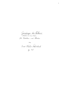 Partition complète, Gesänge des Lebens, Op.41, Fuchs-Schönbach, Ernst