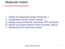 Nano molecular motors