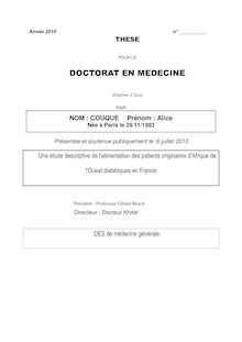 DOCTORAT EN MEDECINE