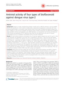 Antiviral activity of four types of bioflavonoid against dengue virus type-2