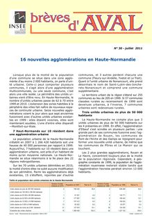 16 nouvelles agglomérations en Haute-Normandie