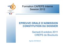 Formation CAPEPS Interne Session
