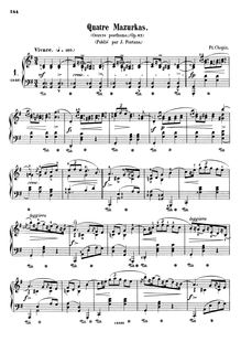 Partition complète (scan), Mazurkas, Op.67 (Posthumous)