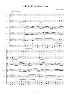 Partition Alleluja en sol magg. per chœur a due voci e archi, Alleluja en sol (2003)
