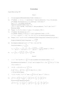 Correction : Analyse, Etude des solutions d une équation différentielle