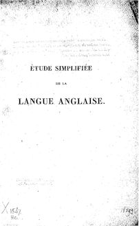 Étude simplifiée de la langue anglaise, d après un système analytique et interlinéaire ,... par J. Short...