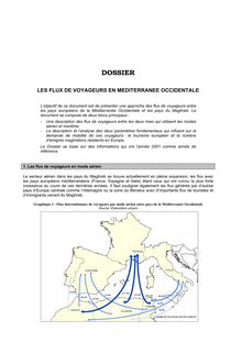 LES FLUX DE VOYAGEURS EN MEDITERRANEE OCCIDENTALE - DOSSIER