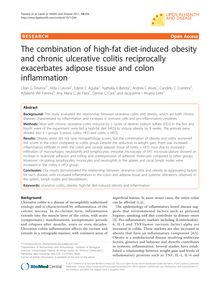 The combination of high-fat diet-induced obesity and chronic ulcerative colitis reciprocally exacerbates adipose tissue and colon inflammation