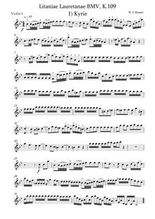 Partition violons I, Litaniae Lauretanae, Litaniae de Beata Maria Virgine