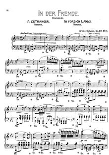 Partition complète, en Foreign Lands, Op.67 No.1, Romanze, Richards, Brinley