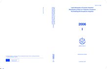 Legal bibliography of European integration 2006