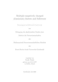 Multiply negatively charged aluminium clusters and fullerenes [Elektronische Ressource] / vorgelegt von Noelle Walsh