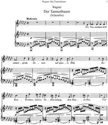 Partition complète, Der Tannenbaum, Wagner, Richard