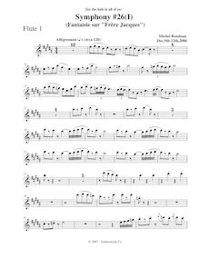 Partition flûte 1, Symphony No.26, B major, Rondeau, Michel