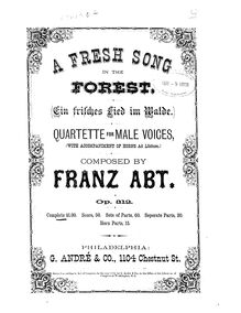 Partition complète, Vocal quatuors, Abt, Franz