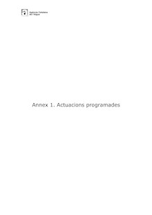 Annex 1. Actuacions programades