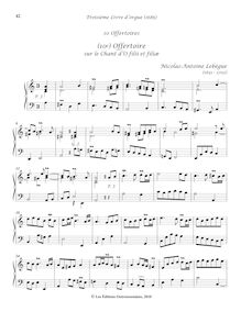 Partition (10e) Offertoire sur le Chant d’O filii et filiæ, Troisième Livre d Orgue