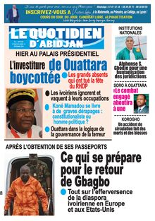 Le Quotidien d’Abidjan n°2990 - du mardi 15 décembre 2020