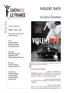 Violent Days de Chaufour Lucile