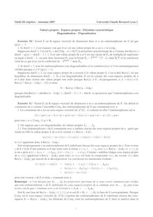 Math III Algèbre Automne Université Claude Bernard Lyon