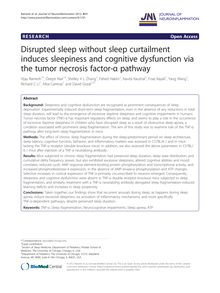 Disrupted sleep without sleep curtailment induces sleepiness and cognitive dysfunction via the tumor necrosis factor-α pathway